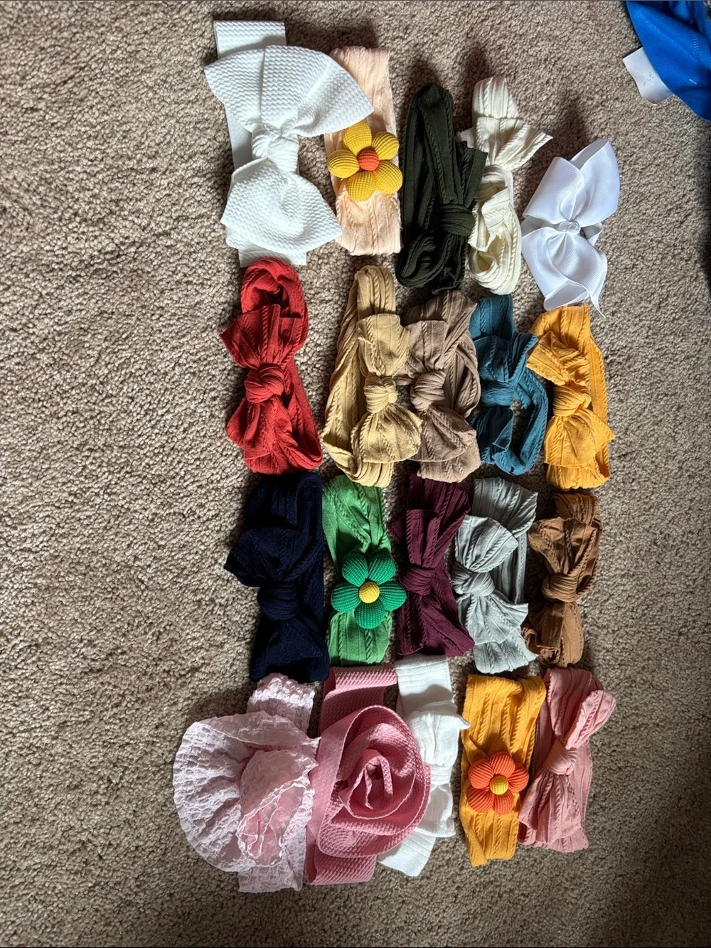 20 baby headbands Assorted Baby Headband Set - Multi Color